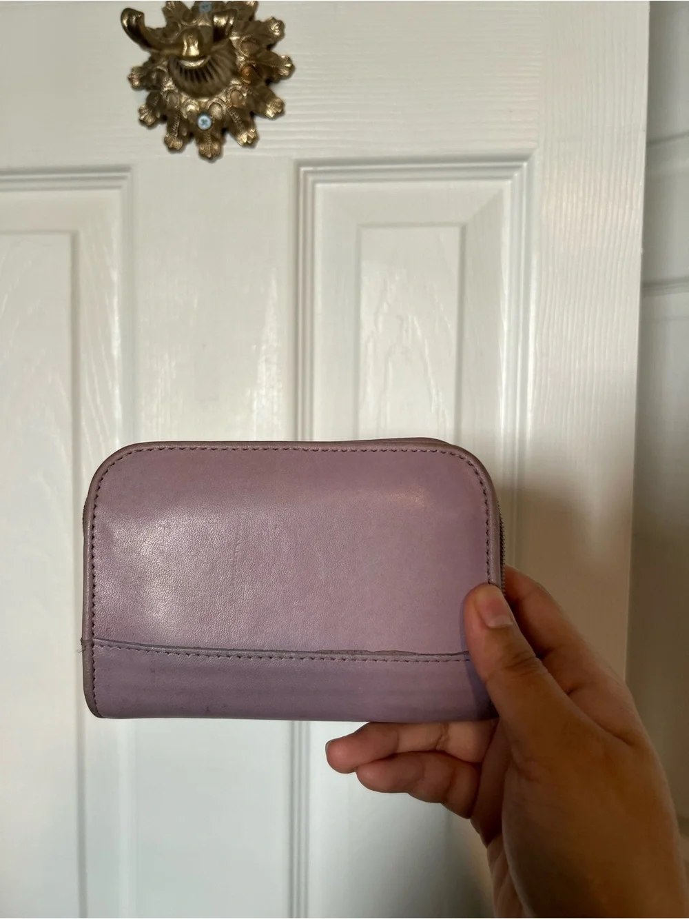 Vintage Coach Lavender Zip-Around Compact Clutch Wallet (Style 6901)